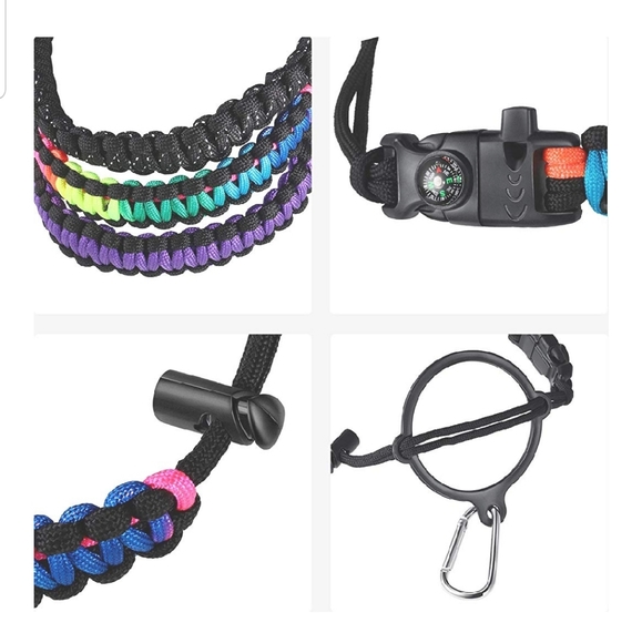 Paracord Handle Wide Mouth Water Bottle Accessorie - Picture 3 of 9